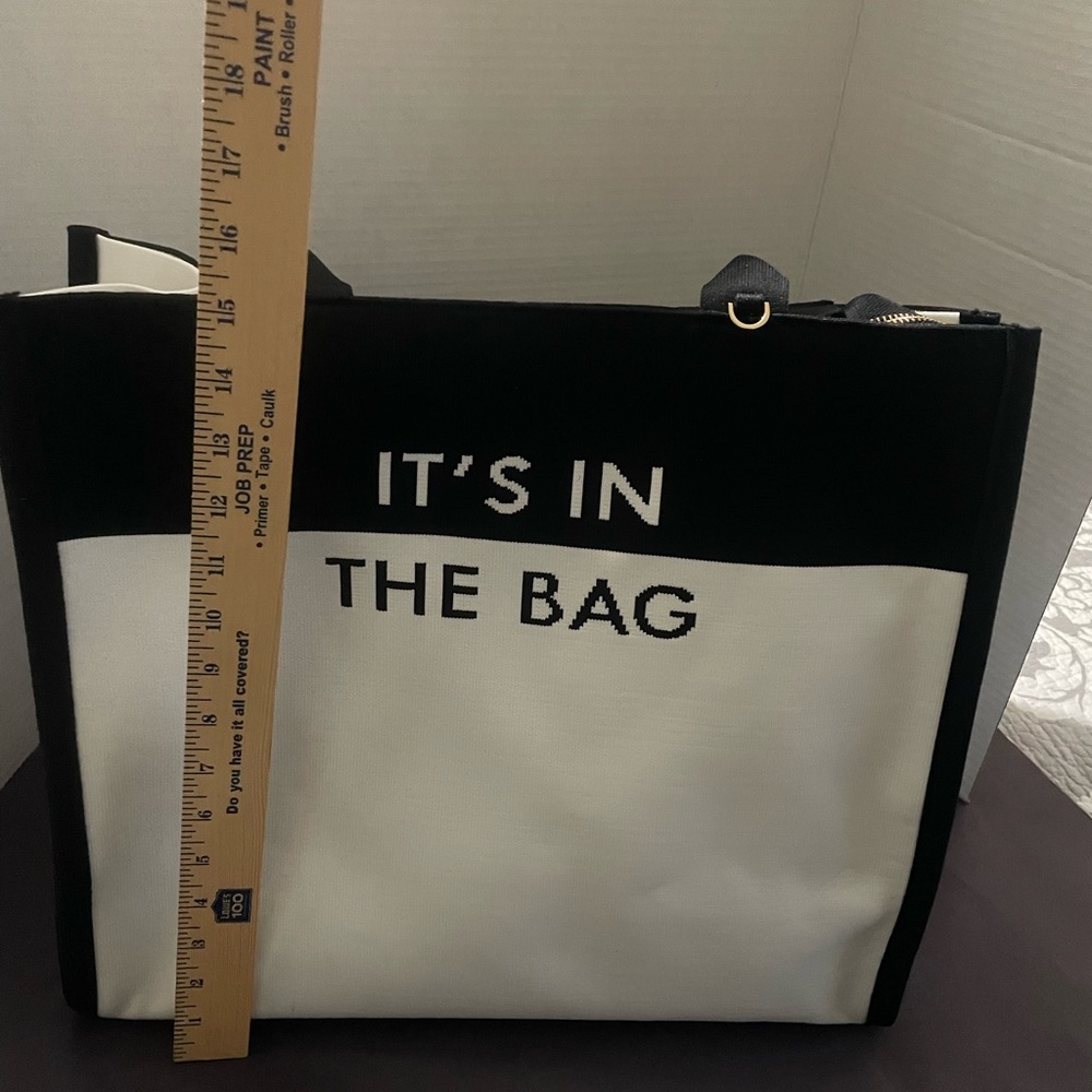 Kate spade x target colorblock knit Black/White Tote Bag BNWT - Picture 5 of 8